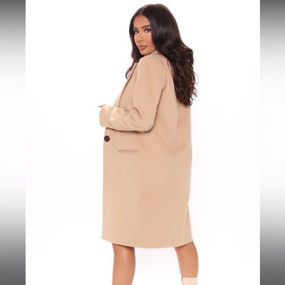 City Chic Coat - Taupe - Picture 3 of 5